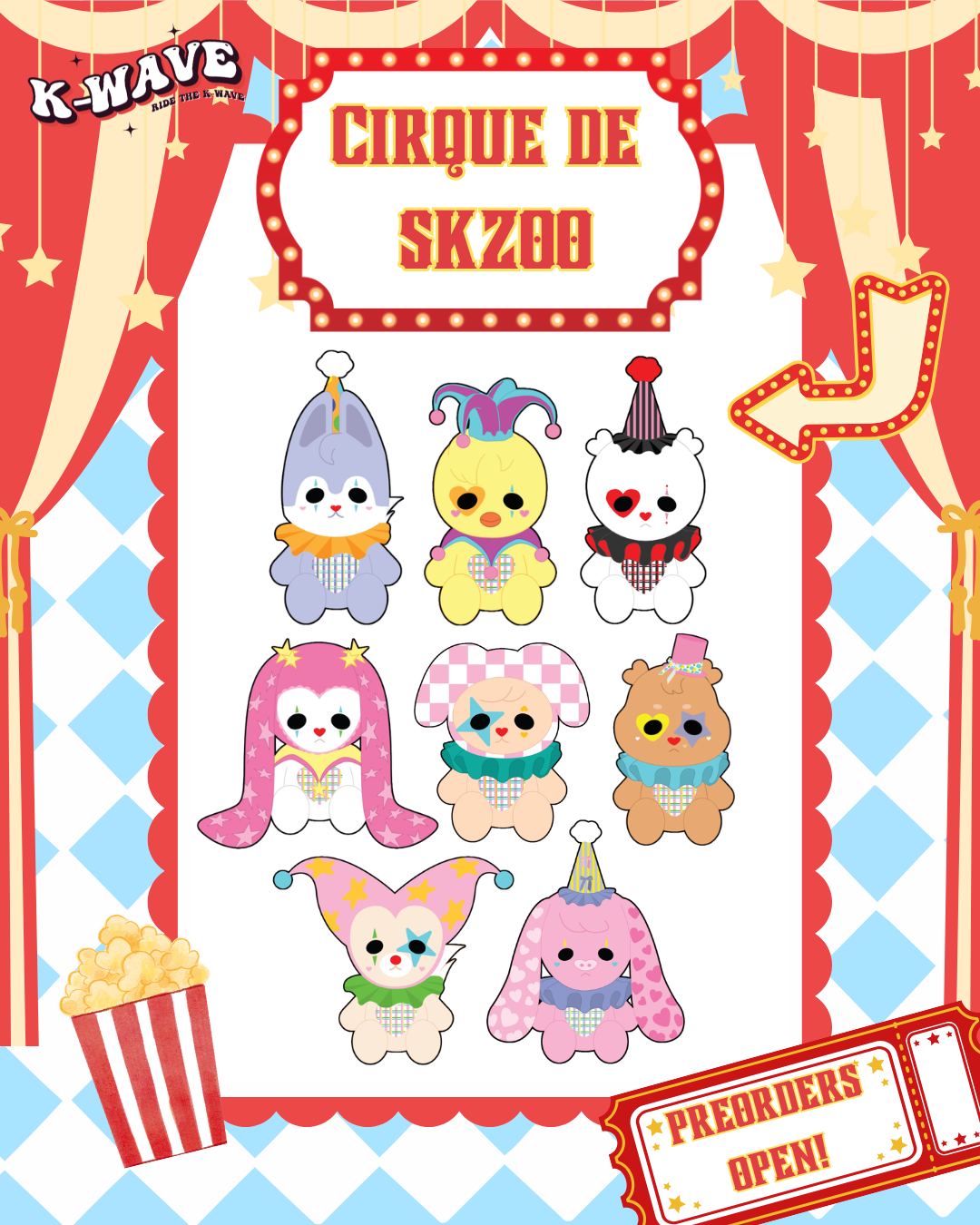 PRE-ORDER] Cirque de SKZOO Plush (K-Wave Original) | K-Wave